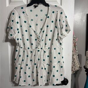 White Polka Dot Blouse